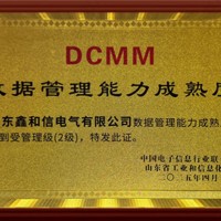 山东鑫和信电气有限公司通过CMM数据管理能力成熟度评估